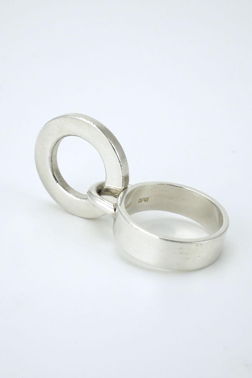 Hans Hansen silver loop ring 1960s