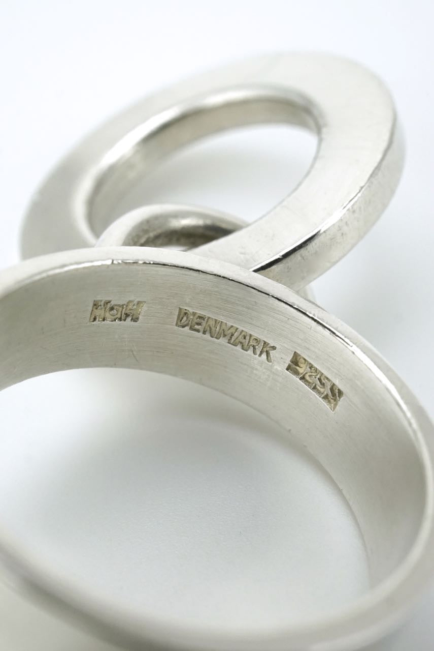 Hans Hansen silver loop ring 1960s