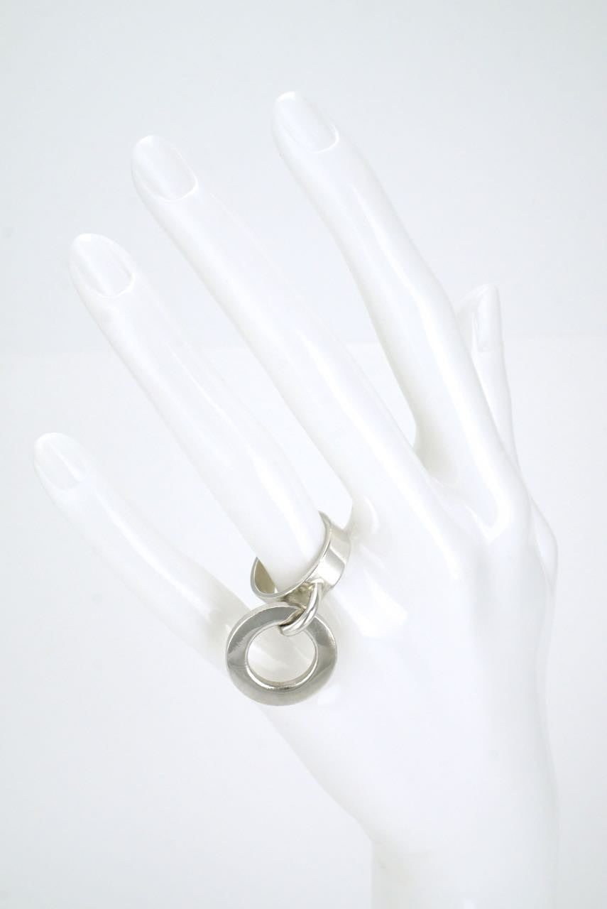 Hans Hansen silver loop ring 1960s