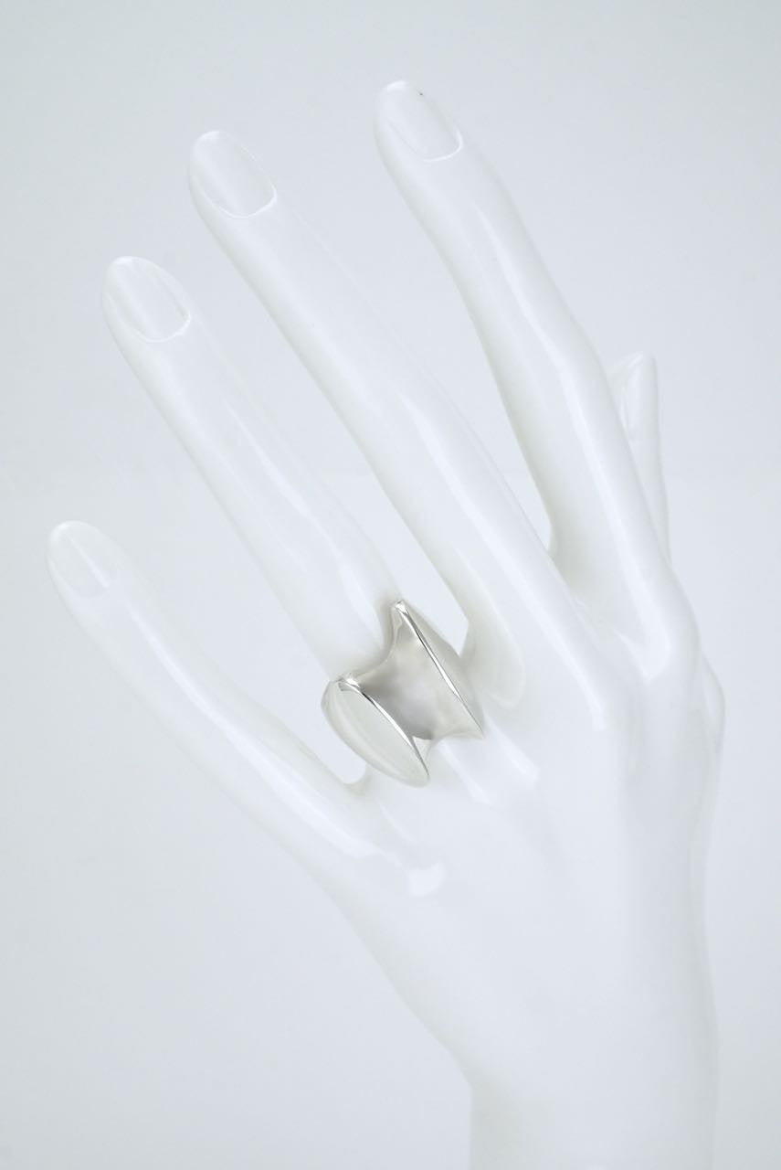 Georg Jensen silver double ridge ring 1970s - design 140 Henning Koppel