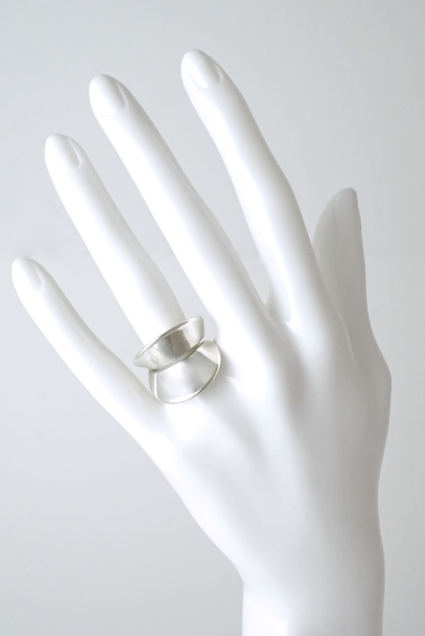 vintage Georg Jensen silver wrap ring - design 93 Nanna Ditzel 