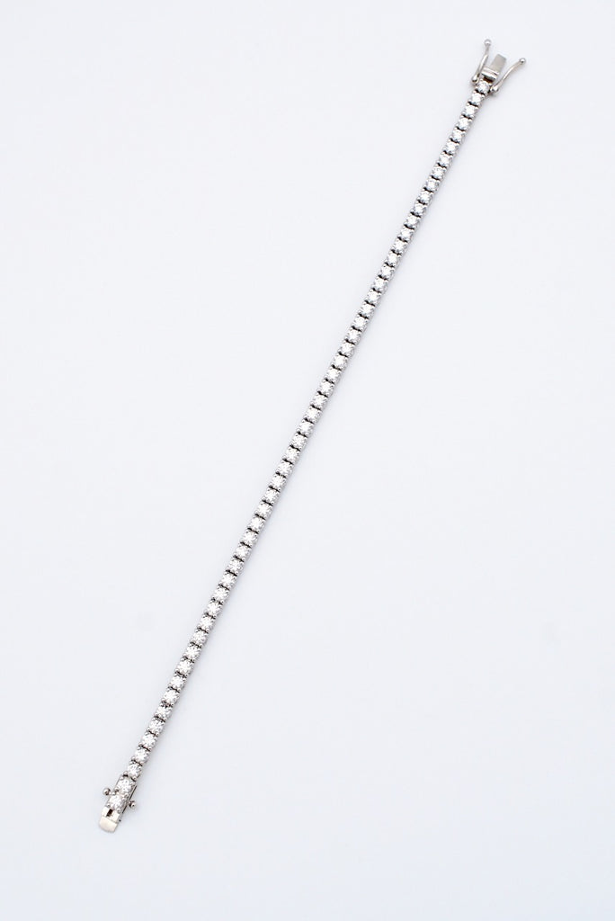 18k White Gold Diamond Line Tennis Bracelet