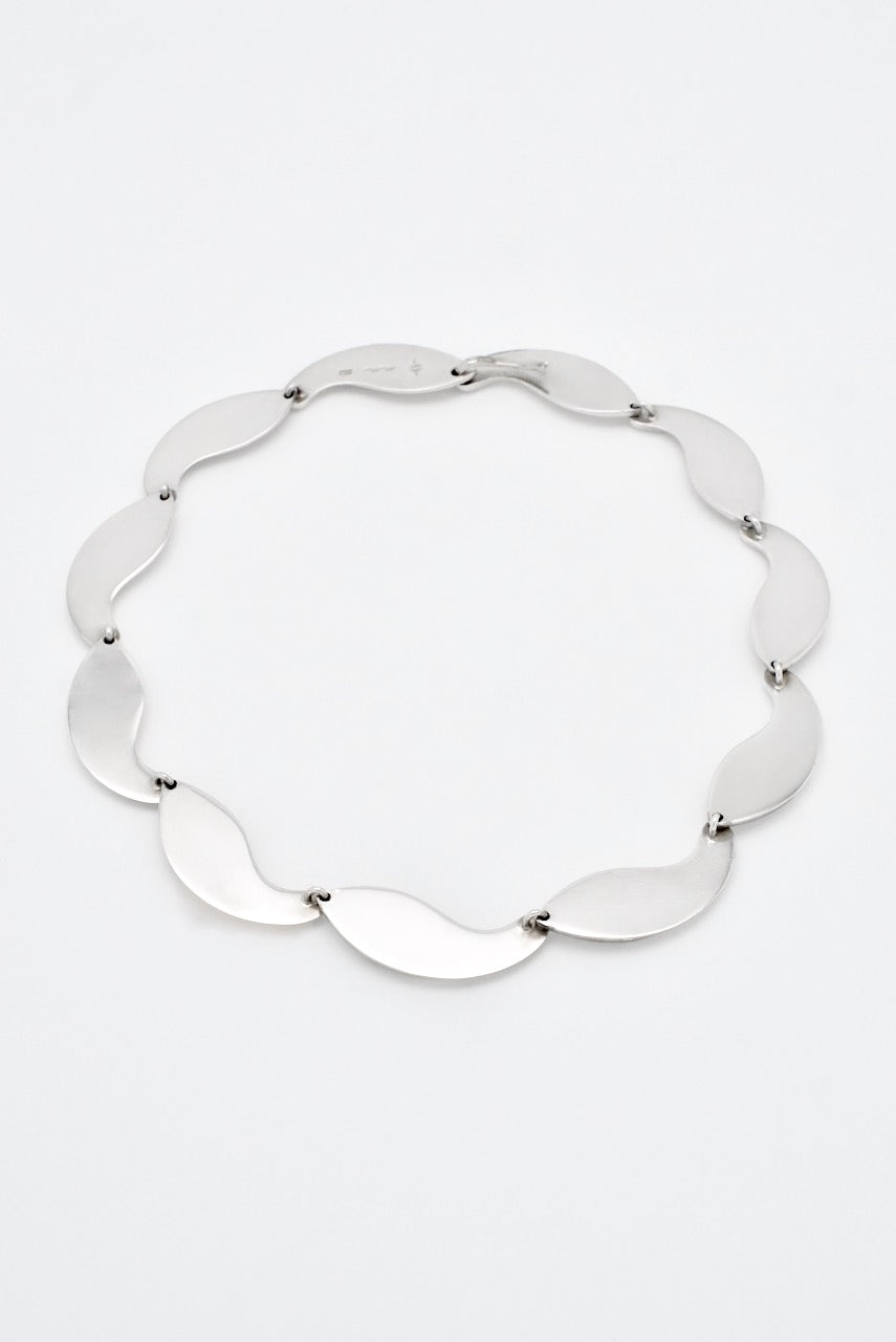 Vintage Georg Jensen Sterling Silver Leaf Necklace - Hans Hansen