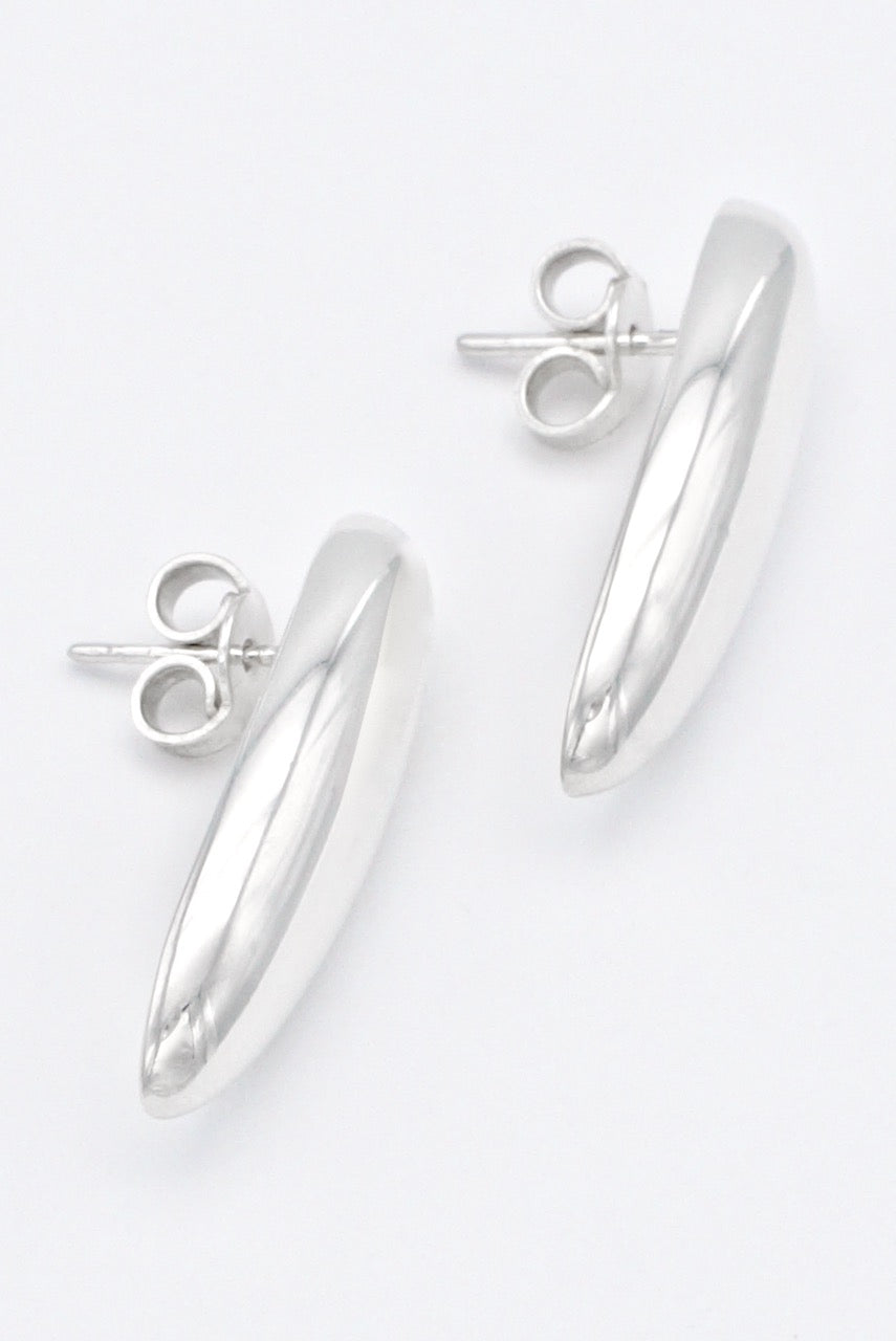 Vintage Gucci Sterling Silver Oval Earrings 1990s