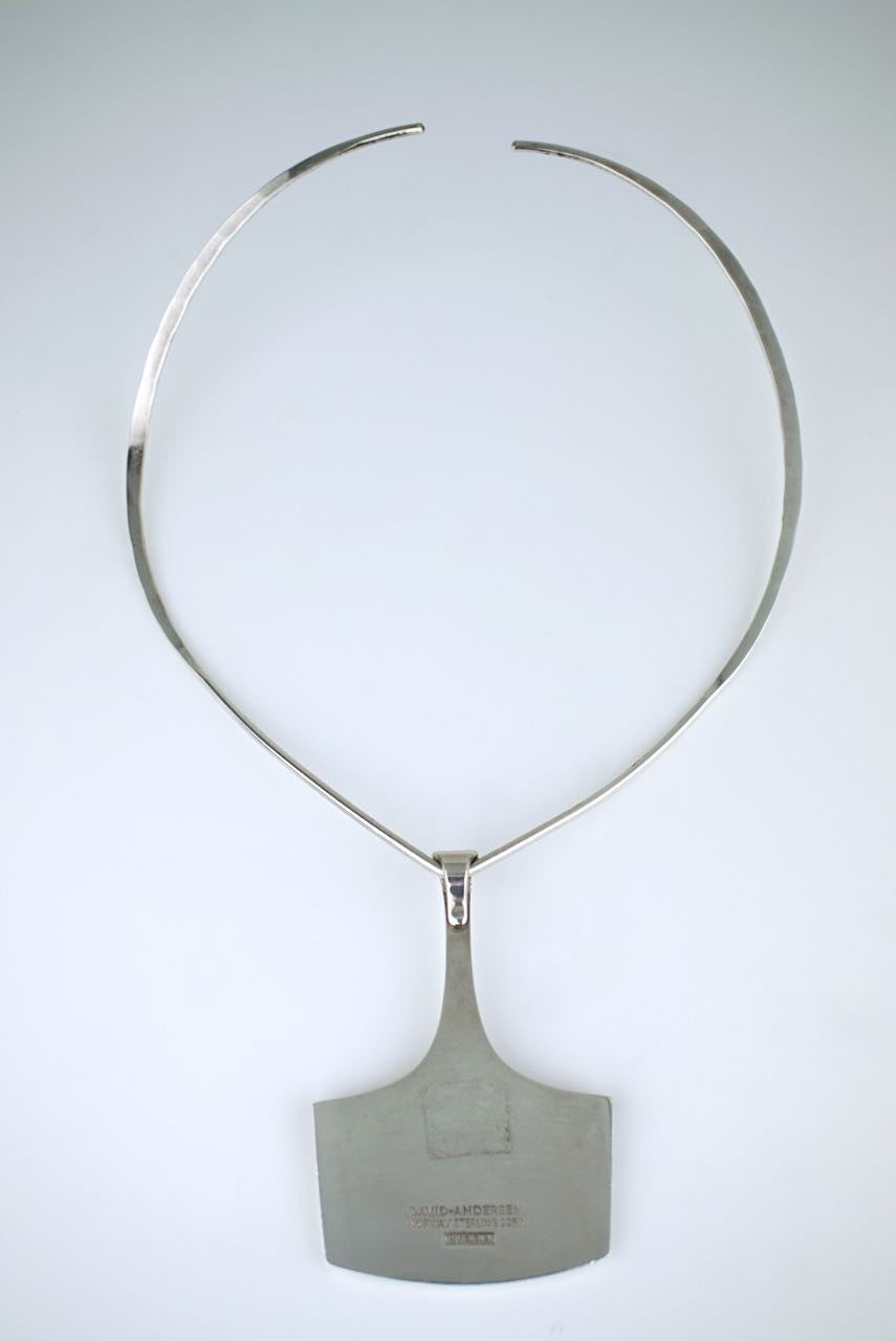 David Andersen silver hammer pendant neckring