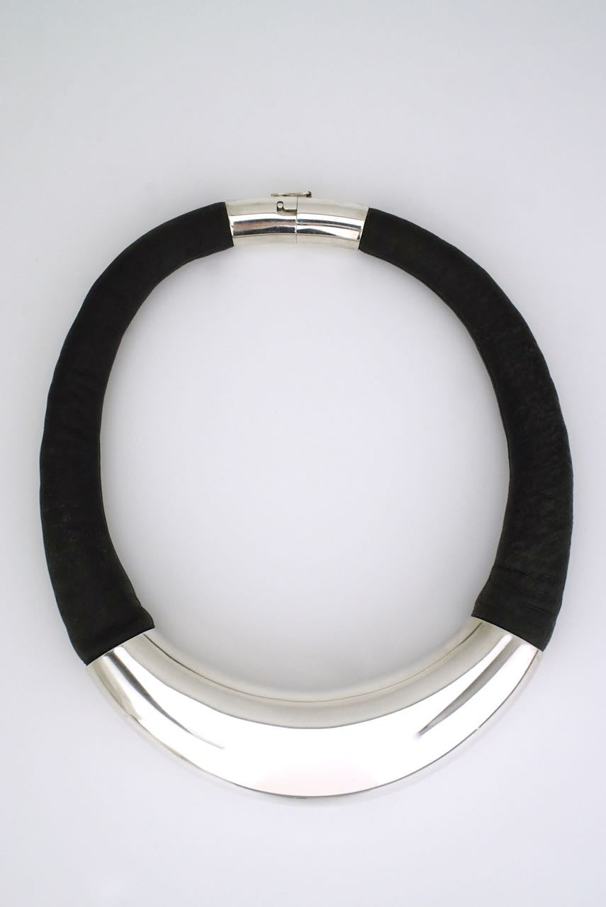 Hans Hansen silver and leather necklace