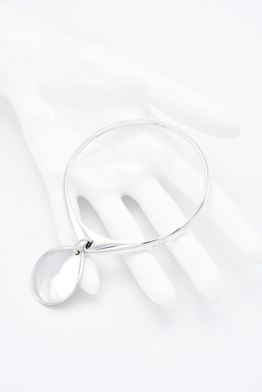 Vintage Georg Jensen Sterling Petal Dangle Bangle - design 279 Nanna Ditzel