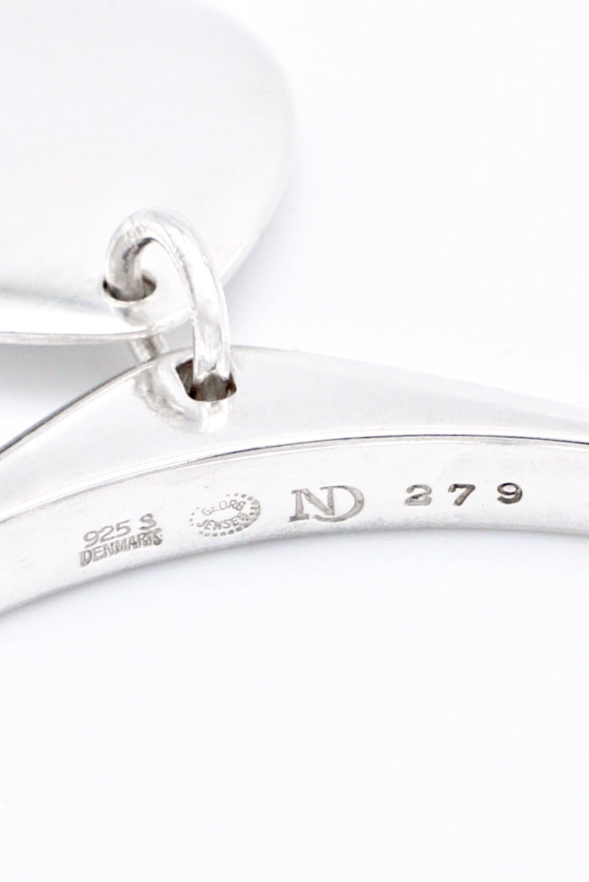 Vintage Georg Jensen Sterling Petal Dangle Bangle - design 279 Nanna Ditzel