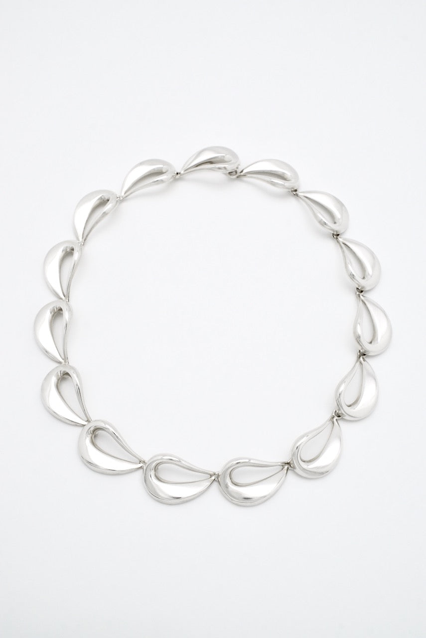 Vintage Georg Jensen Sterling Silver Open Drop Link Necklace - Hans Hansen