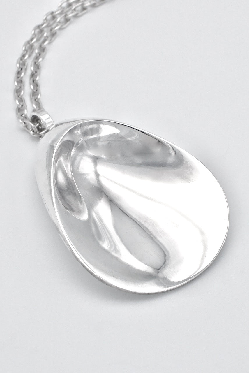Vintage Georg Jensen Silver Shell Pendant Necklace - Design 328 Nanna and Jorgen Ditzel
