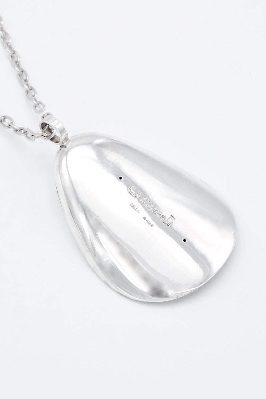 Vintage Georg Jensen Silver Shell Pendant Necklace - Design 328 Nanna and Jorgen Ditzel