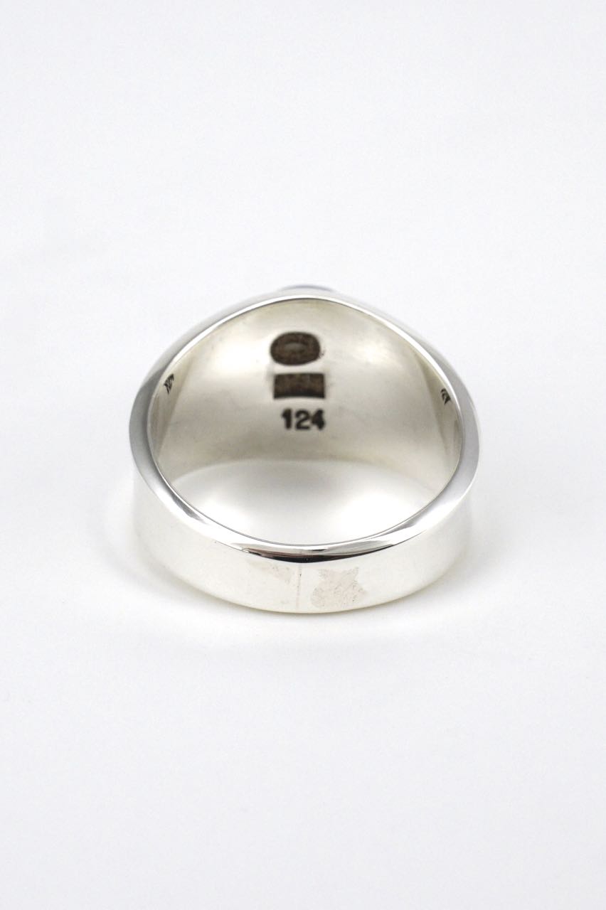 Vintage Georg Jensen silver and lapis ring - design 124