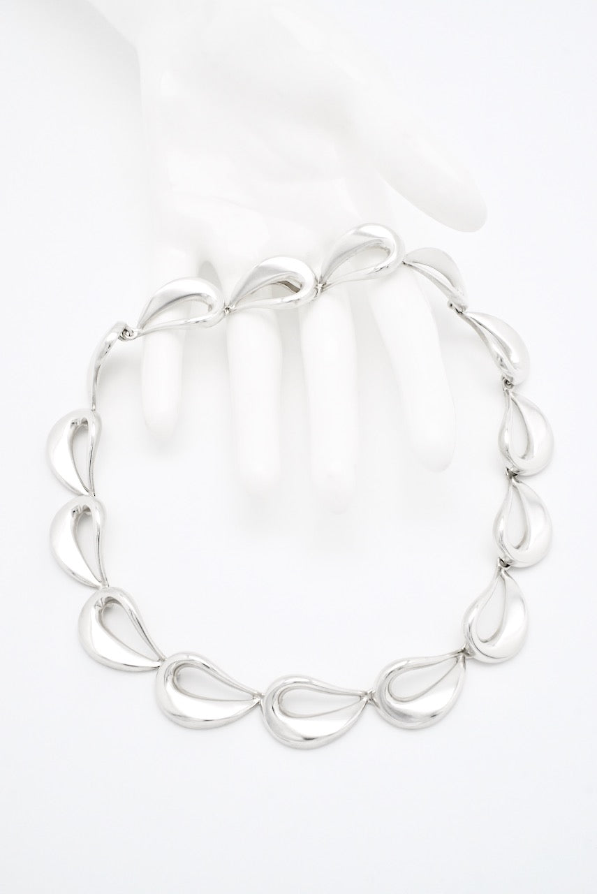Vintage Georg Jensen Sterling Silver Open Drop Link Necklace - Hans Hansen