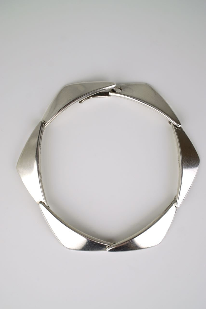 Hans Hansen silver peak bracelet - Denmark 1970s