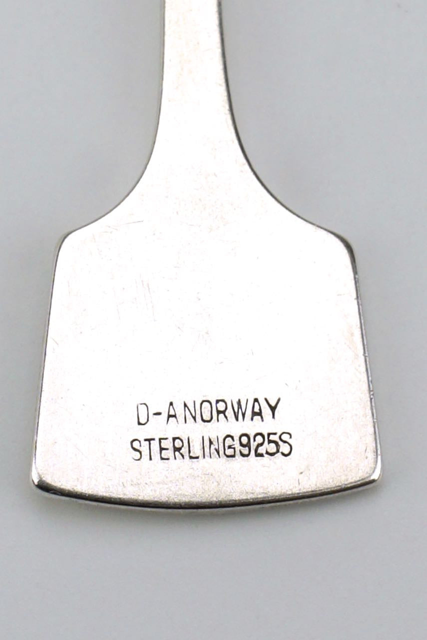 David Andersen silver hammer shape drop earrings