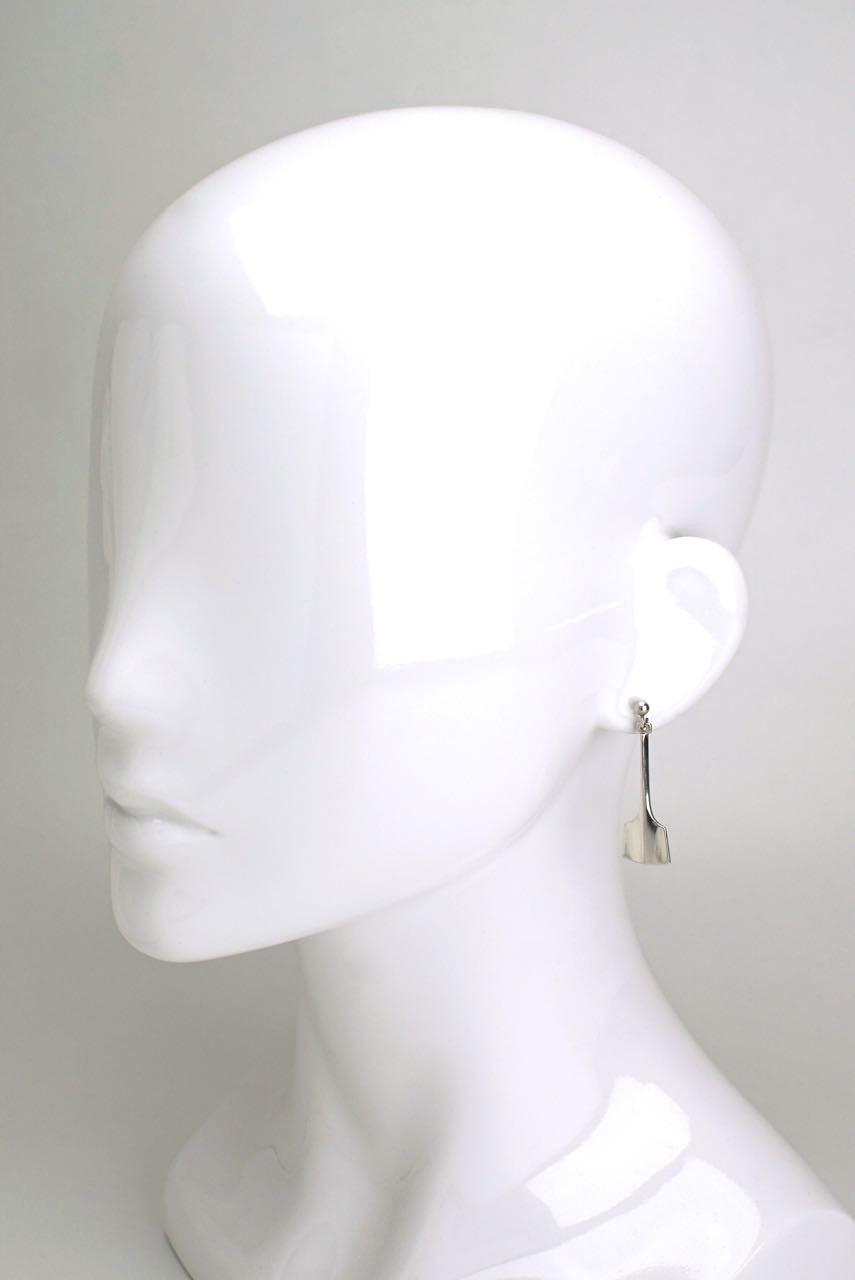 David Andersen silver hammer shape drop earrings