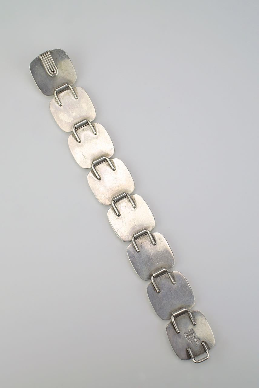 Vintage Danish Bent Knudsen modernist square link bracelet