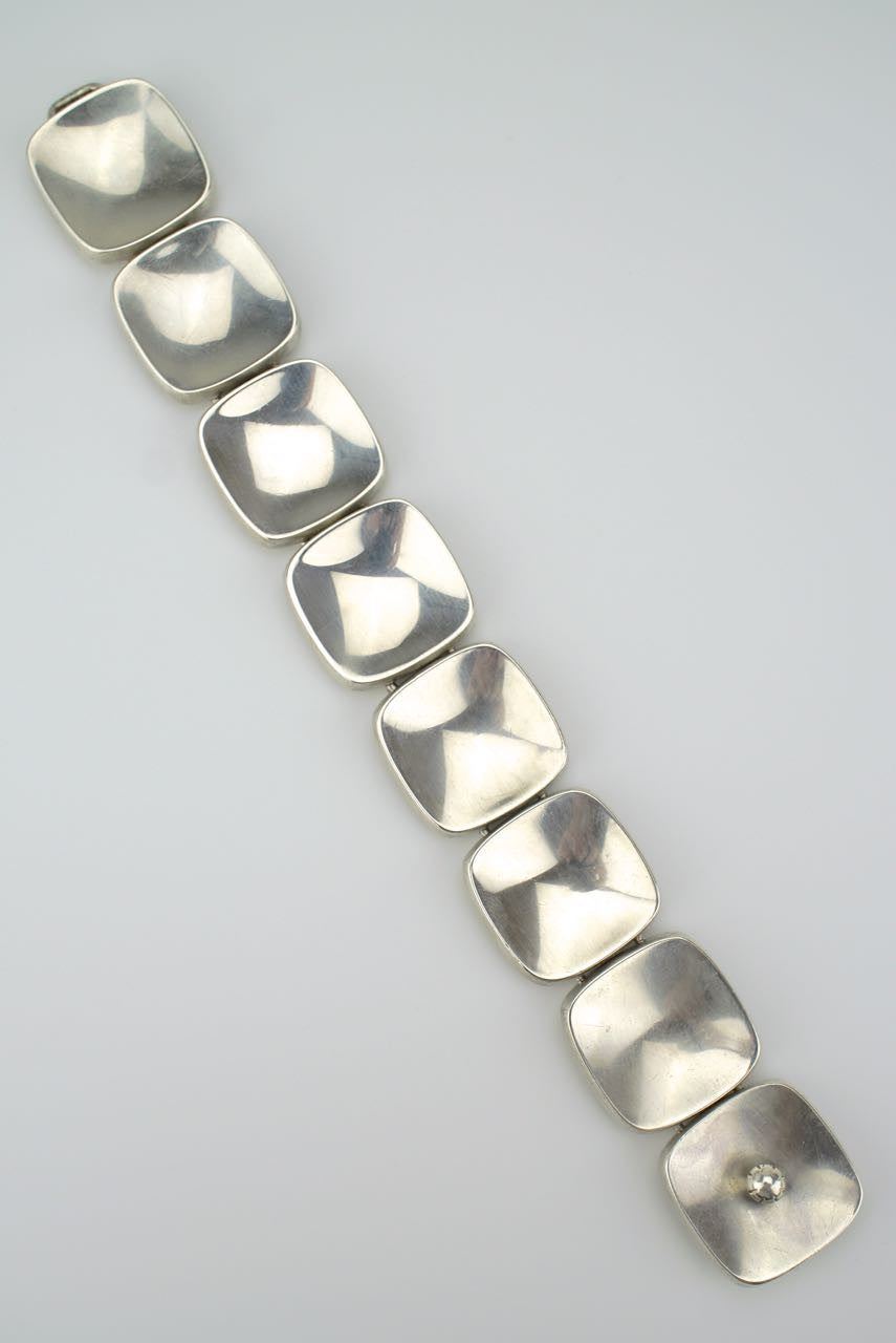 Vintage Danish Bent Knudsen modernist square link bracelet