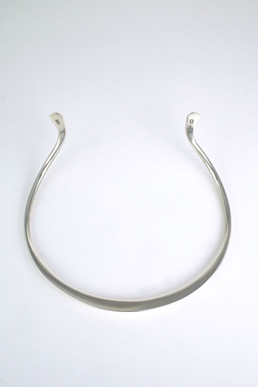 Georg Jensen silver amorphic neckring necklace - design A10