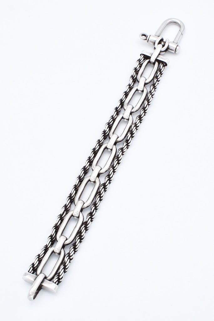 Vintage Gucci Solid Silver Nautical Link Bracelet