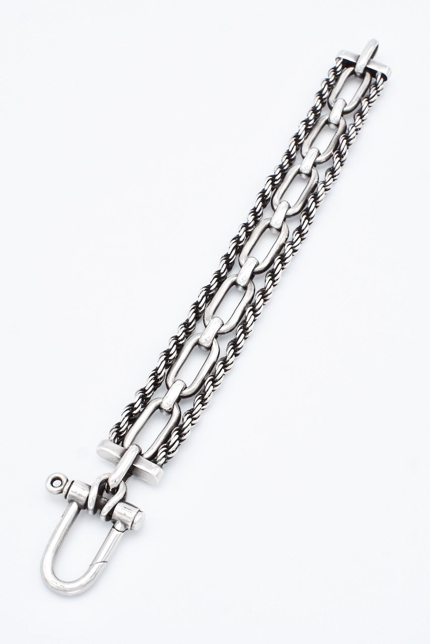Vintage Gucci Solid Silver Nautical Link Bracelet