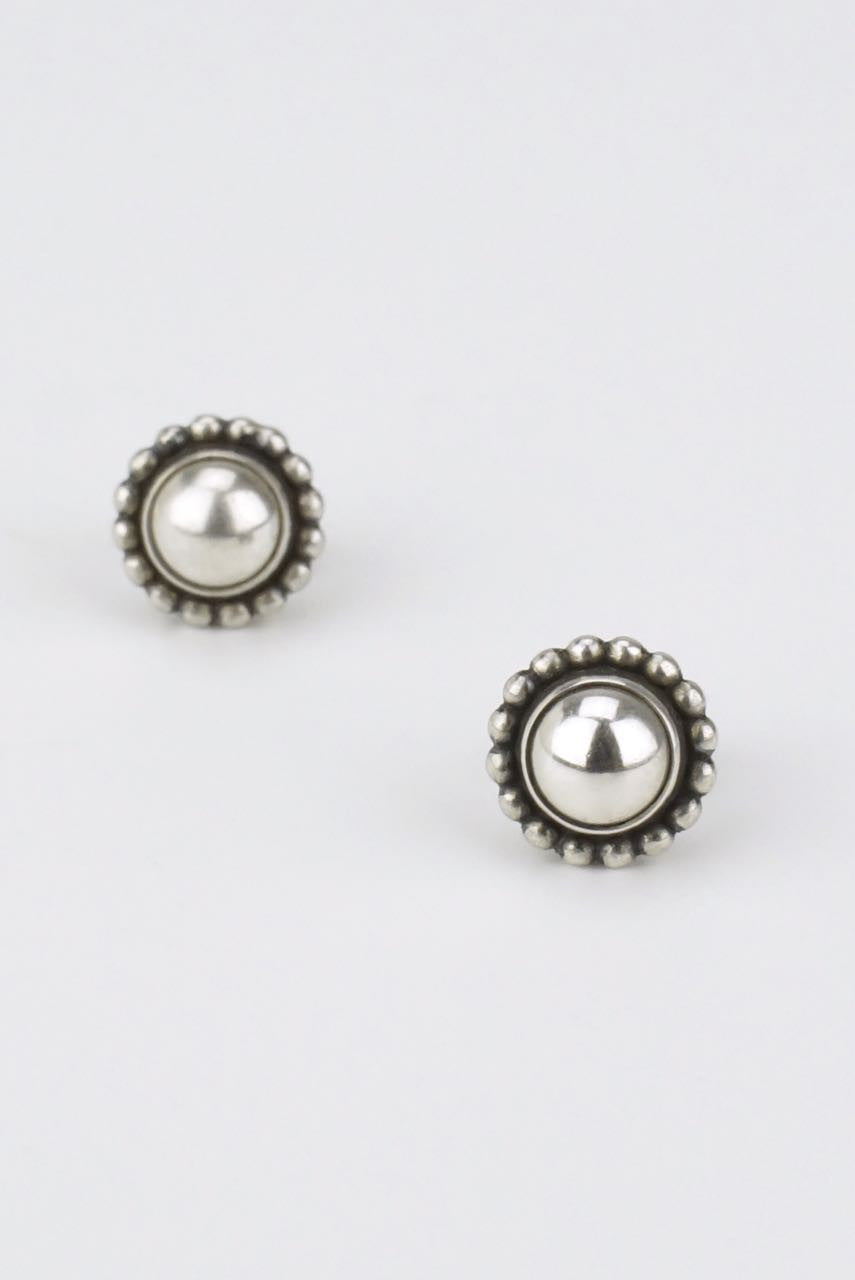 Georg Jensen silver half ball stud earrings - design 9