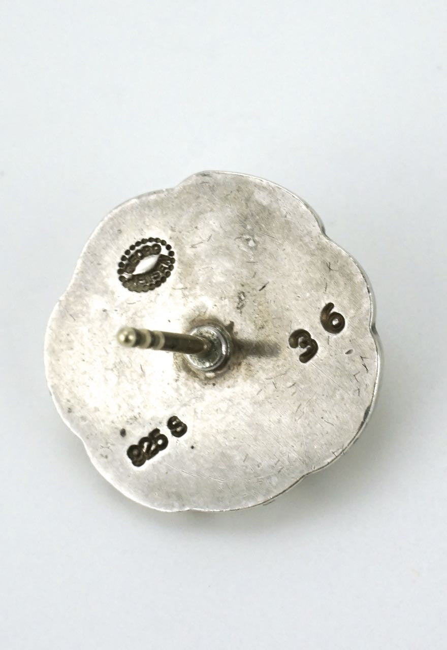 Georg Jensen silver moonstone stud earrings - design 36