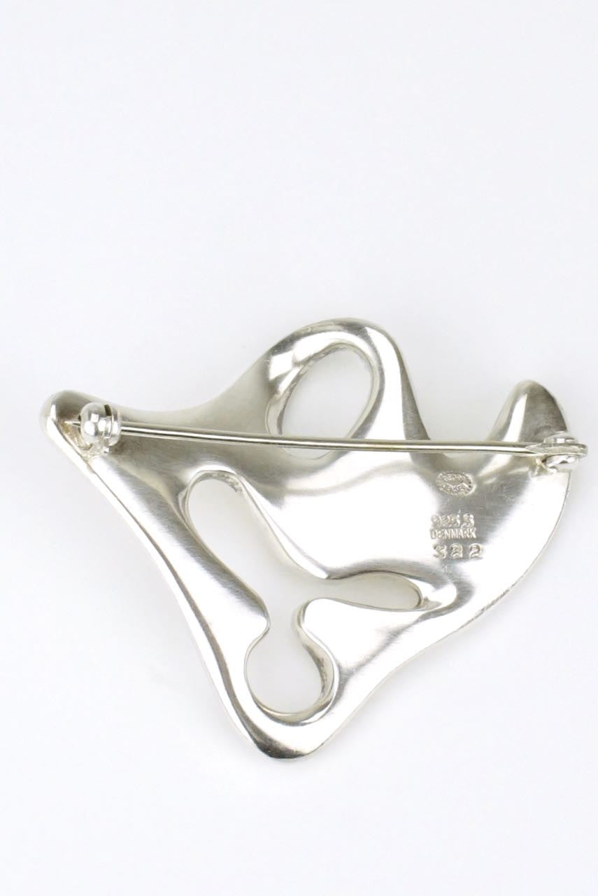 Georg Jensen "Amoeba" silver brooch - design 322