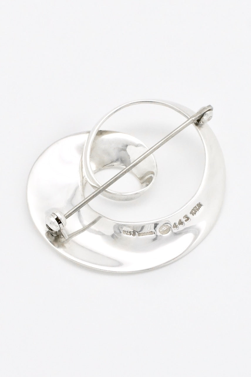 Vintage Georg Jensen Sterling Silver Continuity Brooch - design 443 Torun