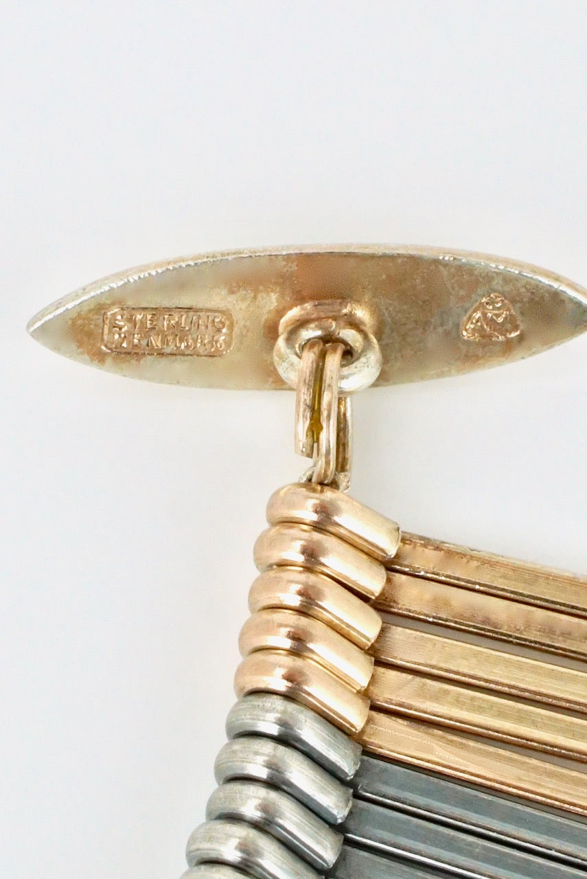Vintage Solid Silver Four Colour Fringe Necklace - Anton Michelsen