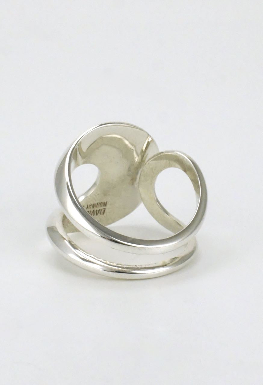 David Andersen modernist solid silver wrap ring 1960s