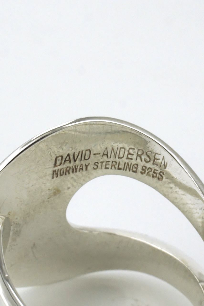 David Andersen modernist solid silver wrap ring 1960s