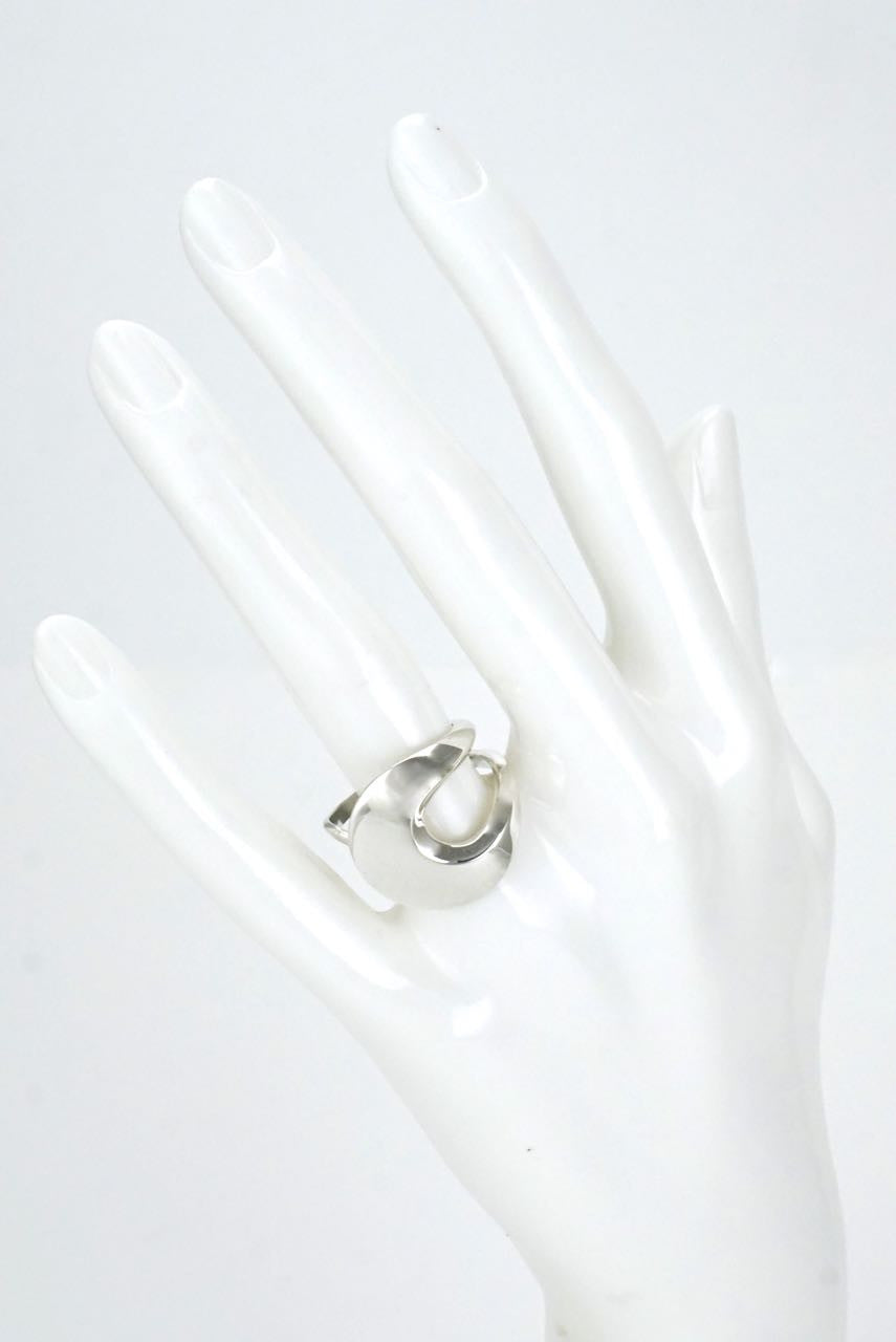 David Andersen modernist solid silver wrap ring 1960s