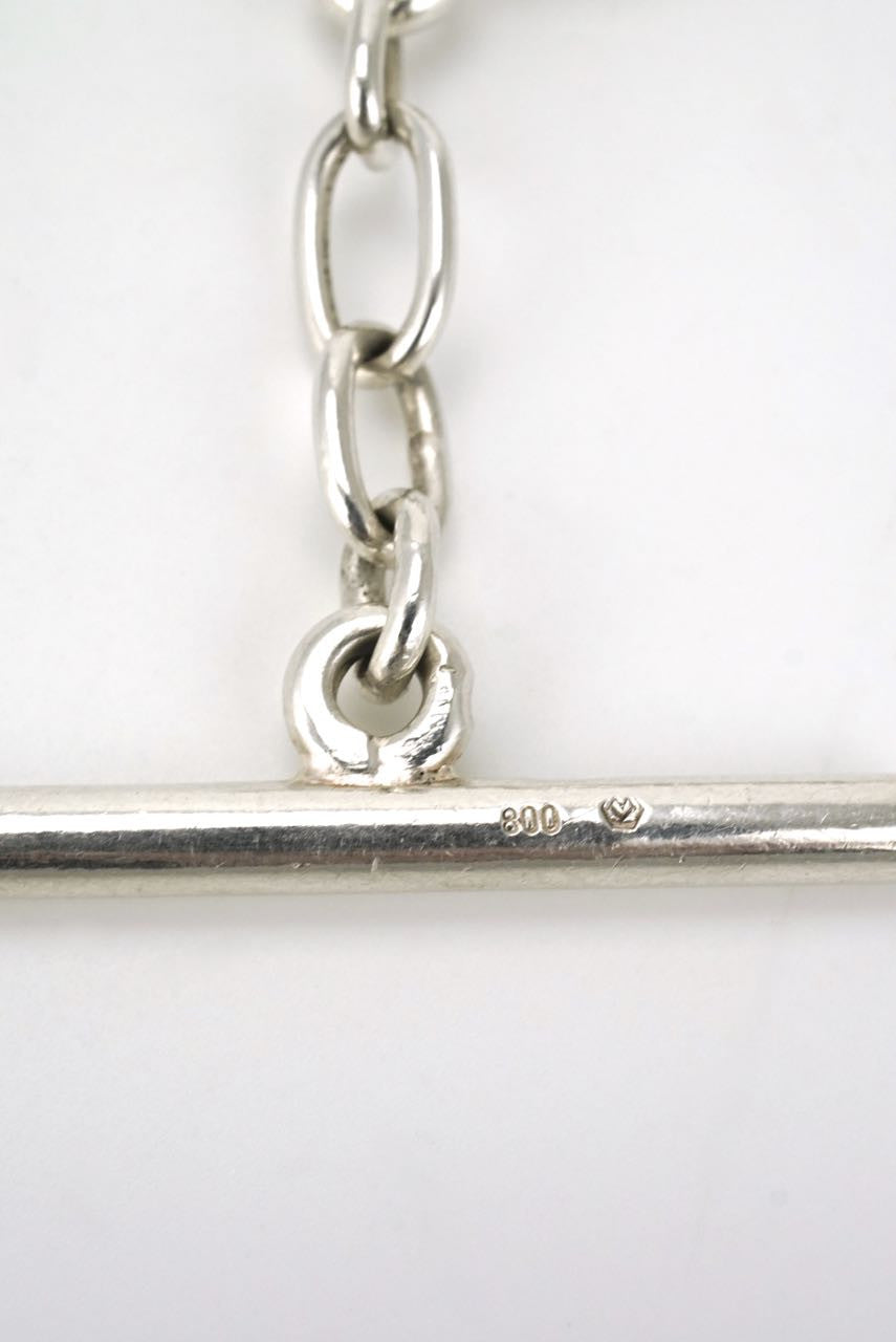 German heavy silver equestrian snaffle bracelet 1980s