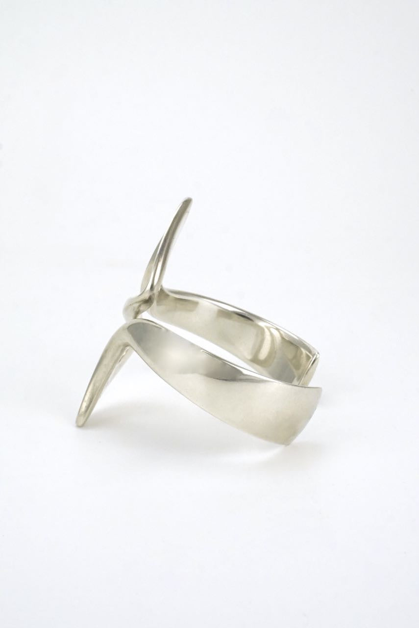 Georg Jensen silver whiplash cuff - design 287 Henning Koppel
