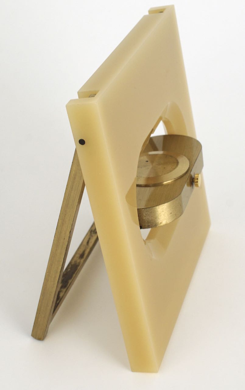 Vintage Gucci lucite and brass travel clock