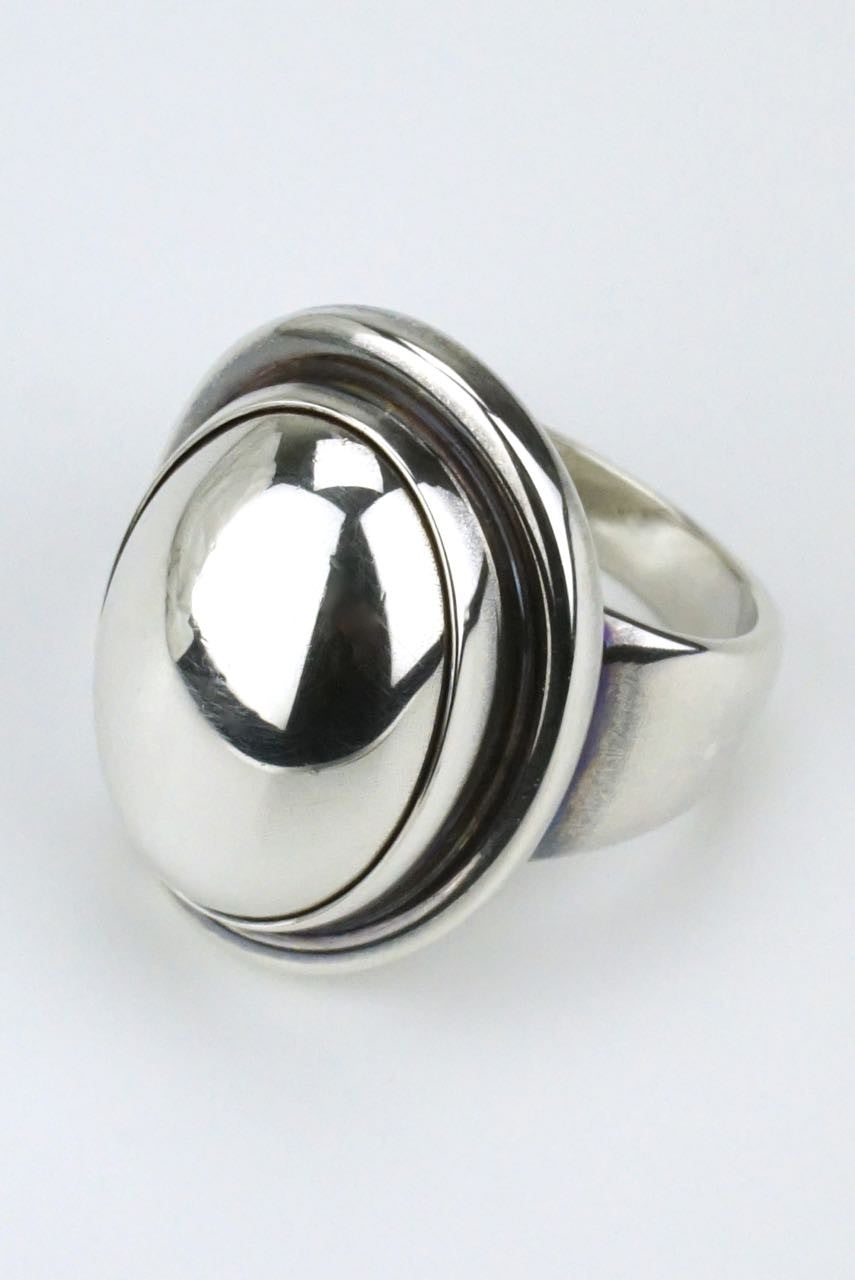 Georg Jensen silver oval silverstone ring - design 46A