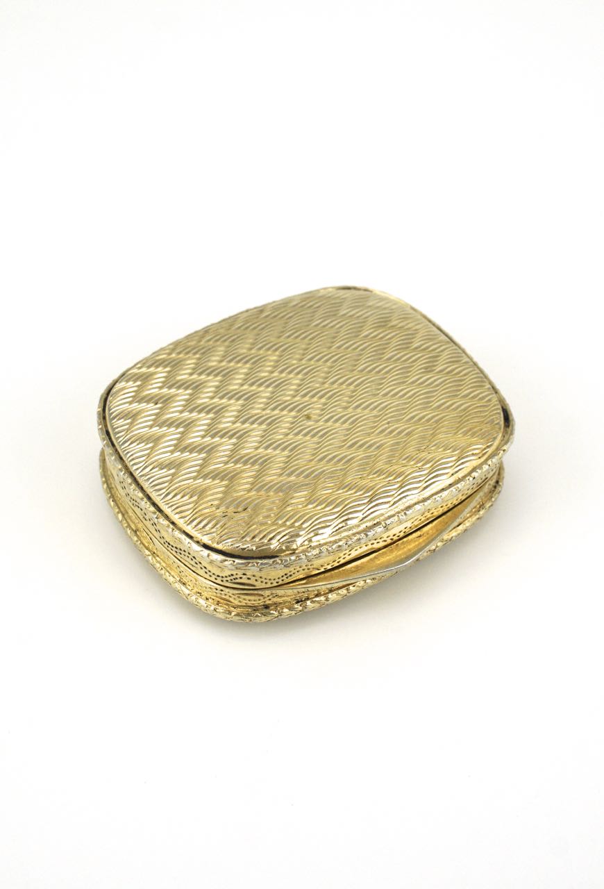 Vintage 1960s Italian Continental Silver Enamel Pill Box