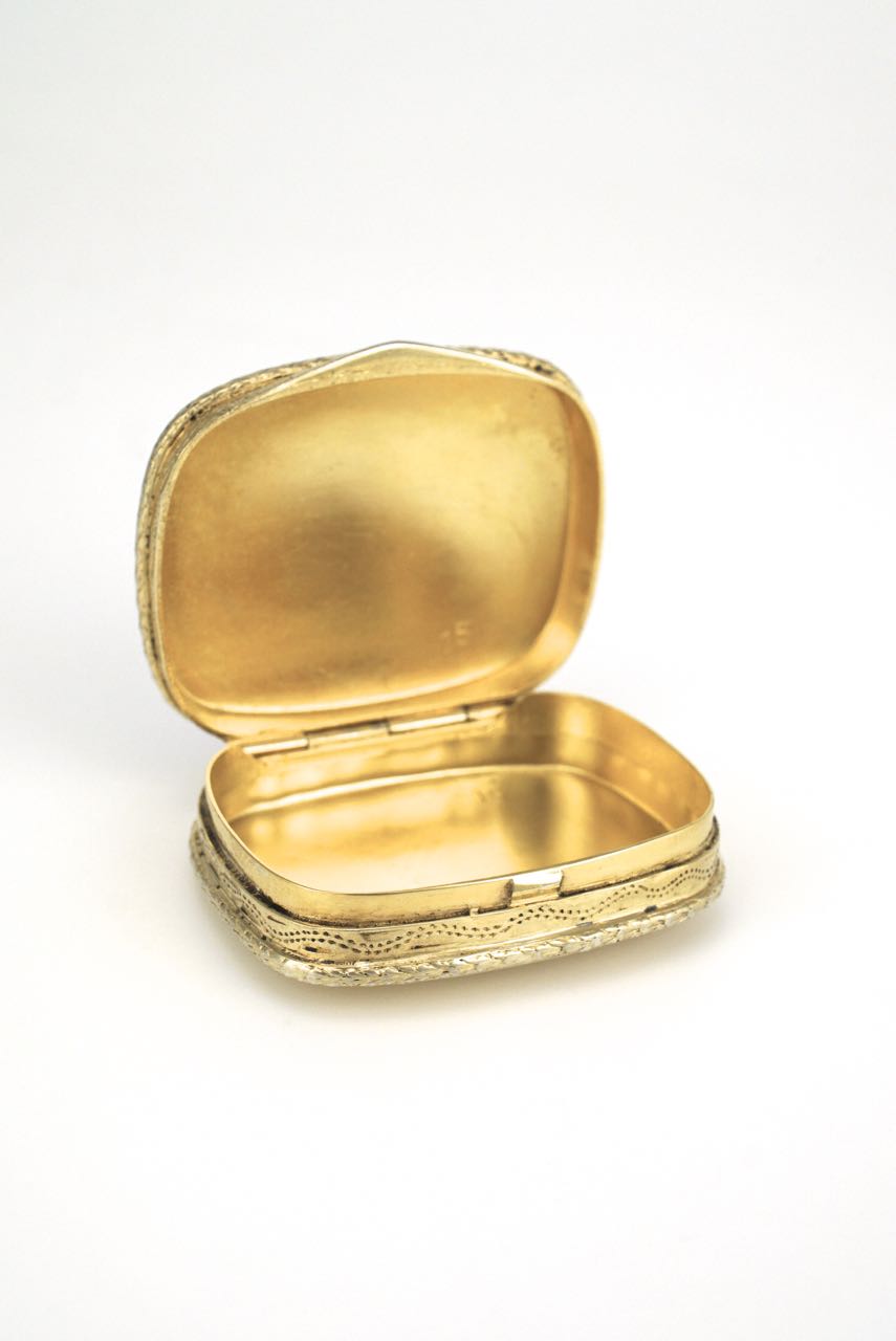 Vintage 1960s Italian Continental Silver Enamel Pill Box