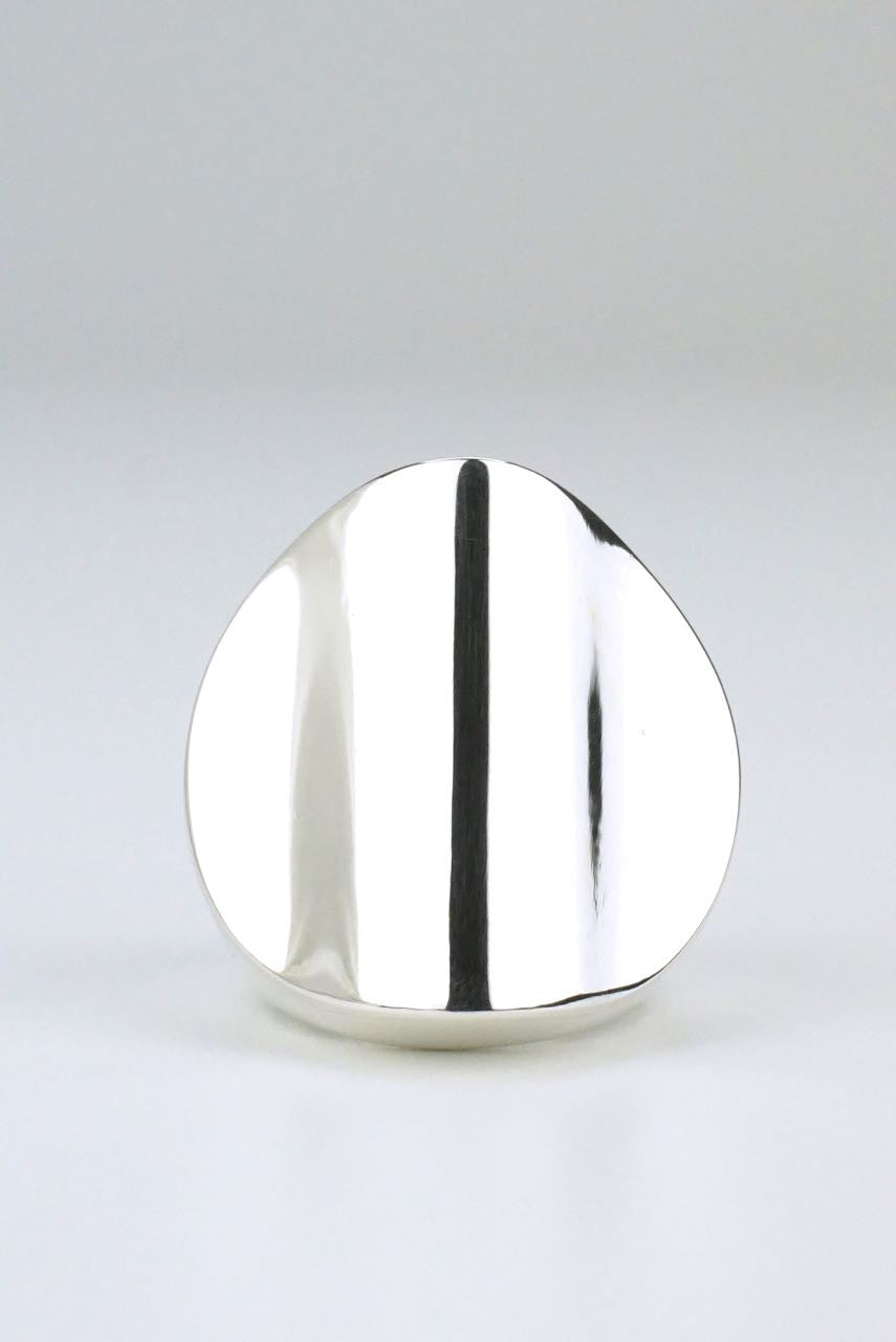 Hans Hansen large silver wavy dot ring
