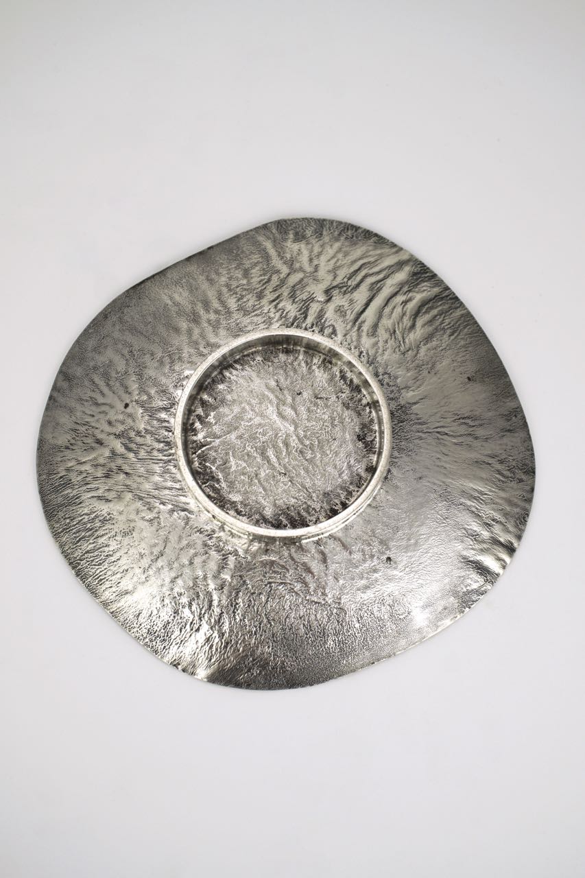 Vintage Swedish WA Bolin silver samorodok dish 1950s