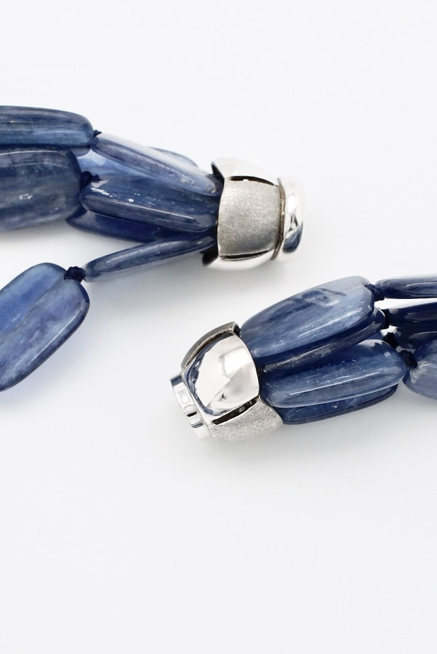 Four Strand Blue Kyanite Beaded Necklace