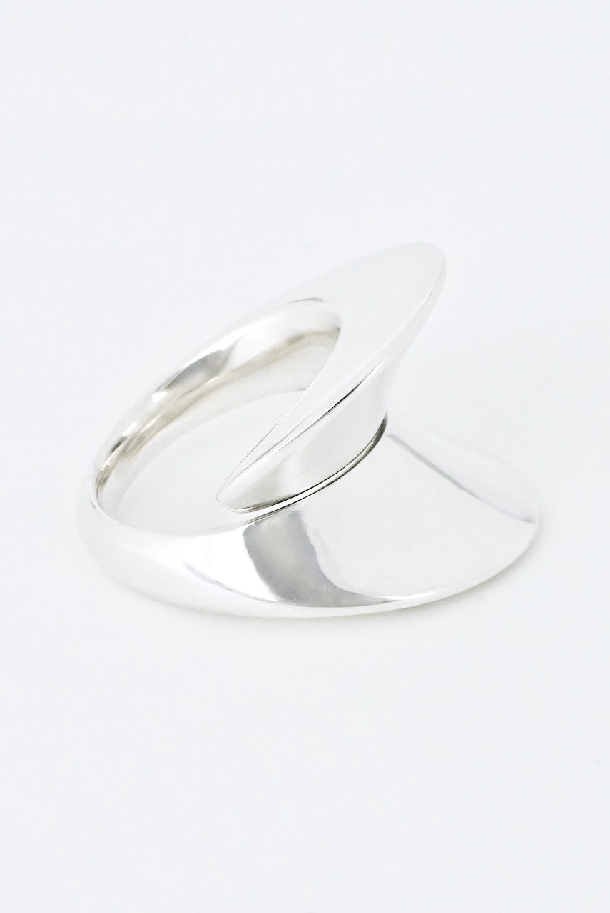 Vintage Georg Jensen Solid Silver Overlapping Double Curve Wrap Ring - Design 93