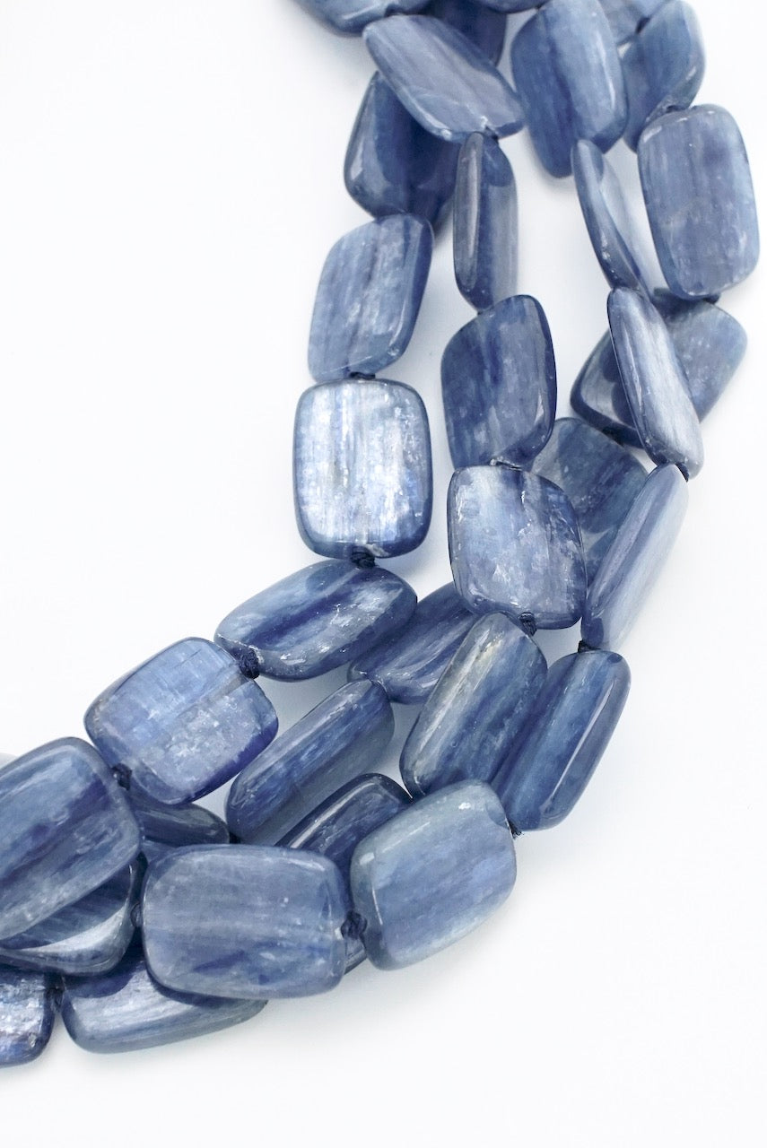 Four Strand Blue Kyanite Beaded Necklace