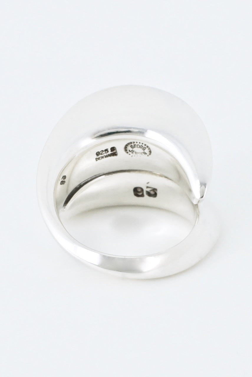 Vintage Georg Jensen Solid Silver Overlapping Double Curve Wrap Ring - Design 93