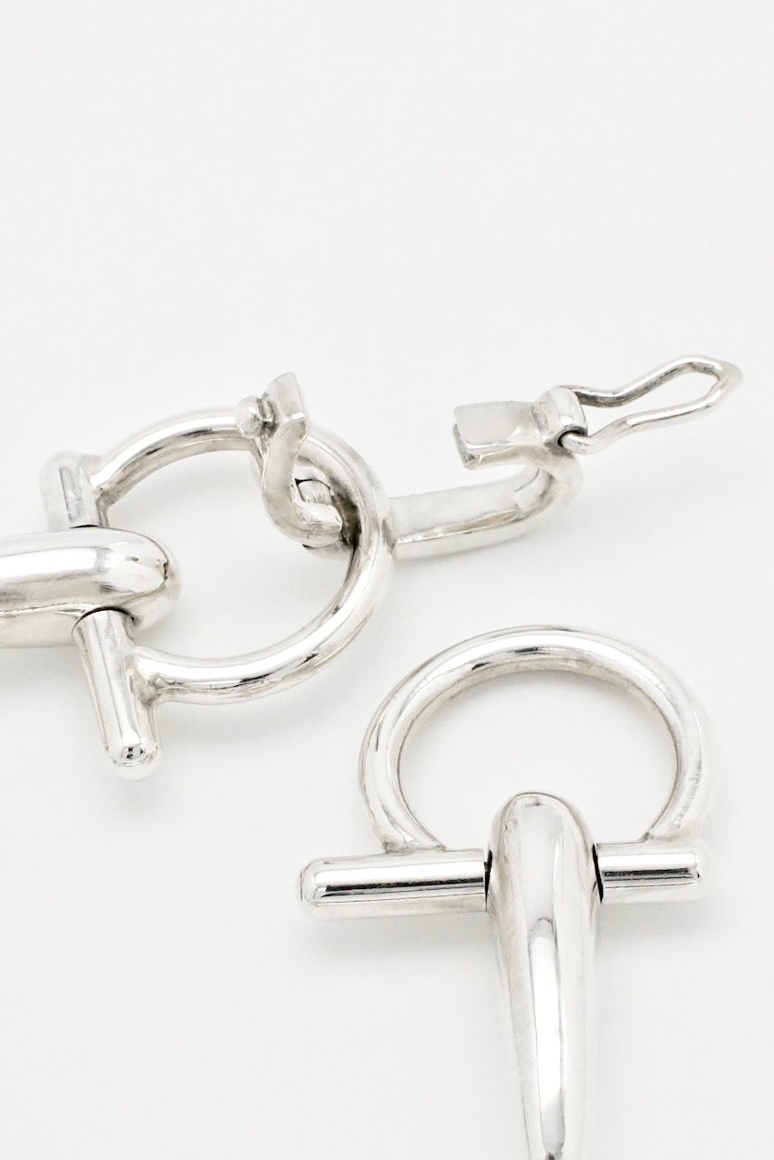 Vintage Gucci Sterling Silver Horse Bit Link Bracelet 1960s