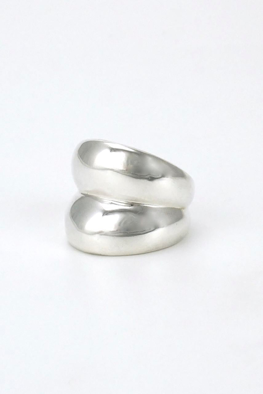 Vintage Georg Jensen Sterling silver double curve ring