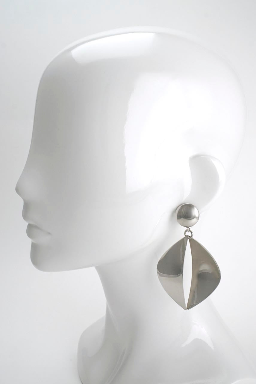 Georg Jensen large silver drop earrings - design 380A Regitze Overgaard