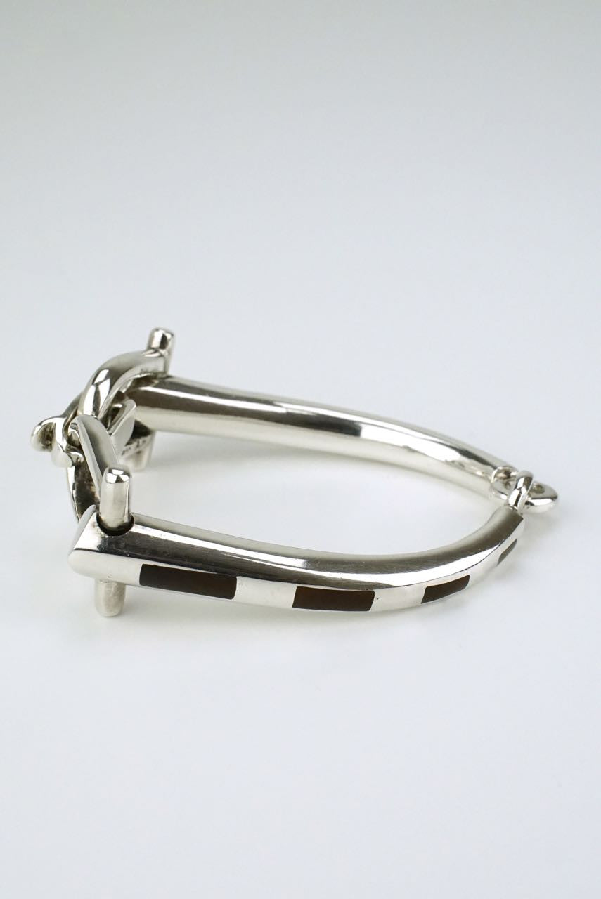 Antonio Fallaci silver and brown enamel bracelet