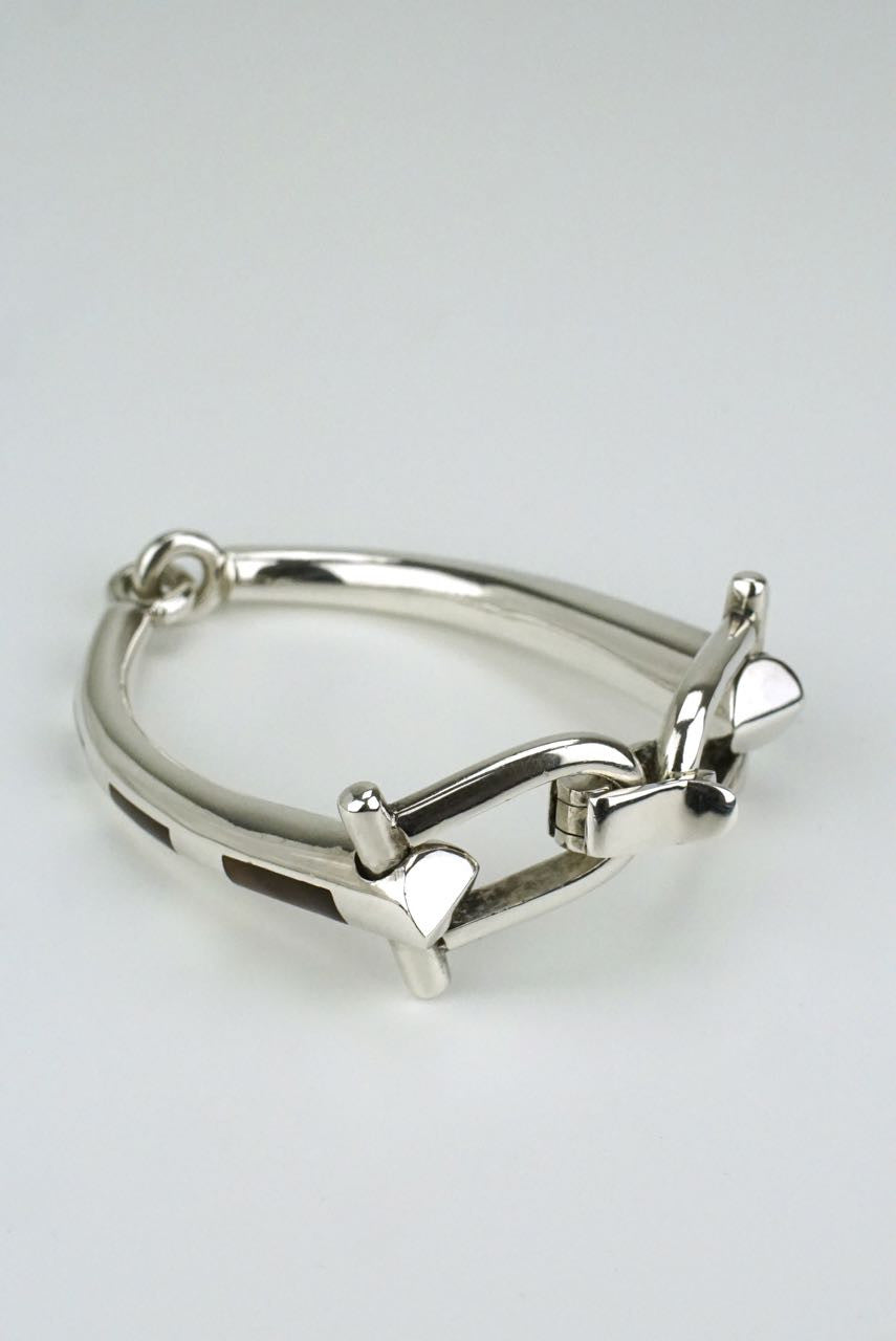 Antonio Fallaci silver and brown enamel bracelet